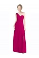 Buy Full Length Chiffon Bridesmaid Dress with One Wide Shoulder Strap UK