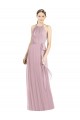 Buy Shirred Halter Neck Long Chiffon Bridesmaid Dress UK