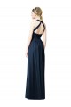 Buy V-Neck Halter Long Open Back Chiffon Bridesmaid Dress UK