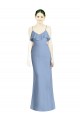 Buy Deep Open Back Long Chiffon V-Neck Bridesmaid Dress UK