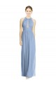 Buy Open Back Long Chiffon Halter Bridesmaid Dress UK