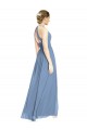 Buy Open Back Long Chiffon Halter Bridesmaid Dress UK