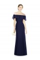 Buy Off the Shoulder Full-Length Trumpet Chiffon Bridesmaid Dress UK