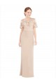 Buy Off the Shoulder Sleeves Sheath Chiffon Bridesmaid Dress / Prom Dress UK
