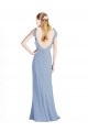 Buy Fluted Chiffon Wrap Bridesmaid Dress with Ruffles V-Neck UK