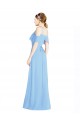 Buy Halter Frill Cold Shoulder A-Line Chiffon Bridesmaid Dress UK