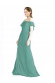 Buy Off the Shoulder Bohemian Chiffon Bridesmaid Dress UK