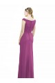 Buy Full Length Long Chiffon Bridesmaid Dress with Boat Neck UK