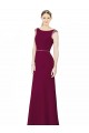 Buy Slim Chiffon Bridesmaid Dress with Embellished Capped Sleeves UK