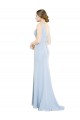 Buy Full Length Chiffon Bridesmaid Dress with Sparkly Neckline and Belt UK