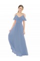 Buy Pleated One Shoulder A-Line Chiffon Bridesmaid Dress UK