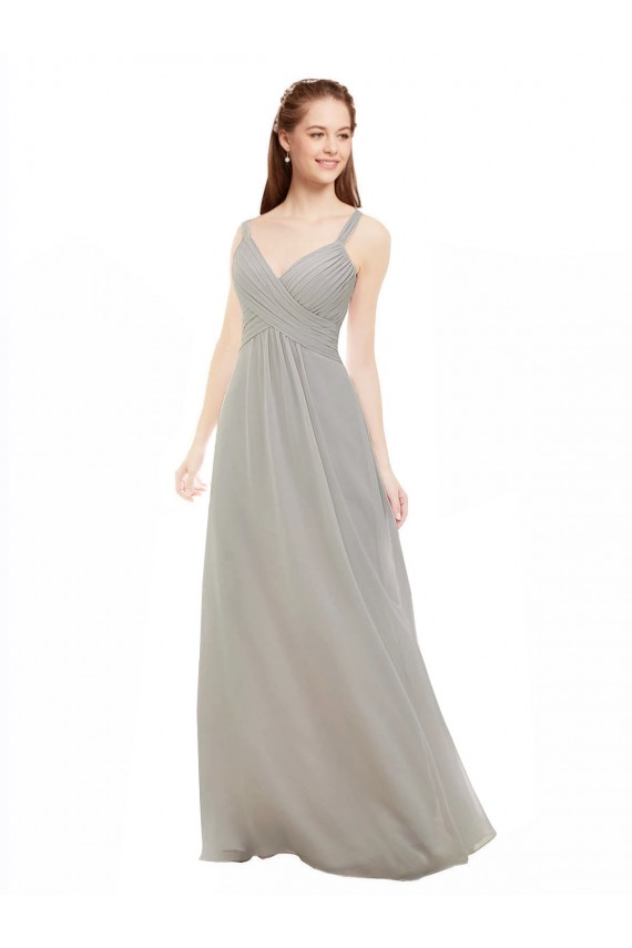 Buy Chiffon Bridesmaid Dress with Ruched Draped Bodice UK