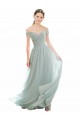 Buy Romantic Bridesmaid Dress with Embroidered Off the Shoulder Bodice UK