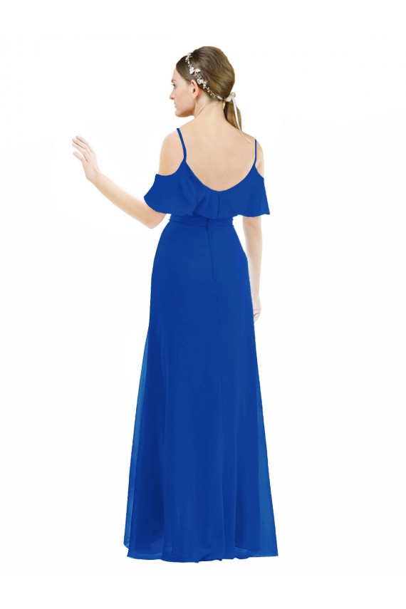 Buy High Low Boho Bridesmaid Dress with Cold Shoulder Sleeves UK