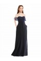 Buy Boho Bridesmaid Dress with Beaded Embroidered Bodice and Flutter Cap Sleeves UK