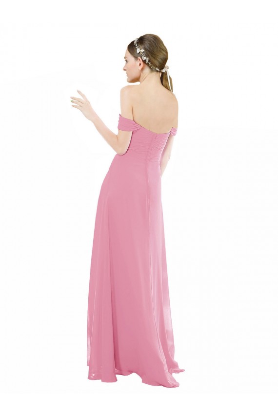 Buy Fitted Sweetheart Bodice Chiffon Bridesmaid Dress with Draped Cap Sleeves UK