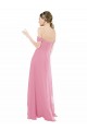 Buy Fitted Sweetheart Bodice Chiffon Bridesmaid Dress with Draped Cap Sleeves UK