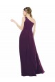 Buy One Shoulder Chiffon Bridesmaid Dress with Draped Bodice UK