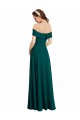 Buy Classic Off the Shoulder Chiffon Bridesmaid Dress with Cap Sleeves UK