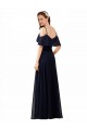 Buy Chiffon Bridesmaids Dress with Off the Shoulder Ruffle Detail UK