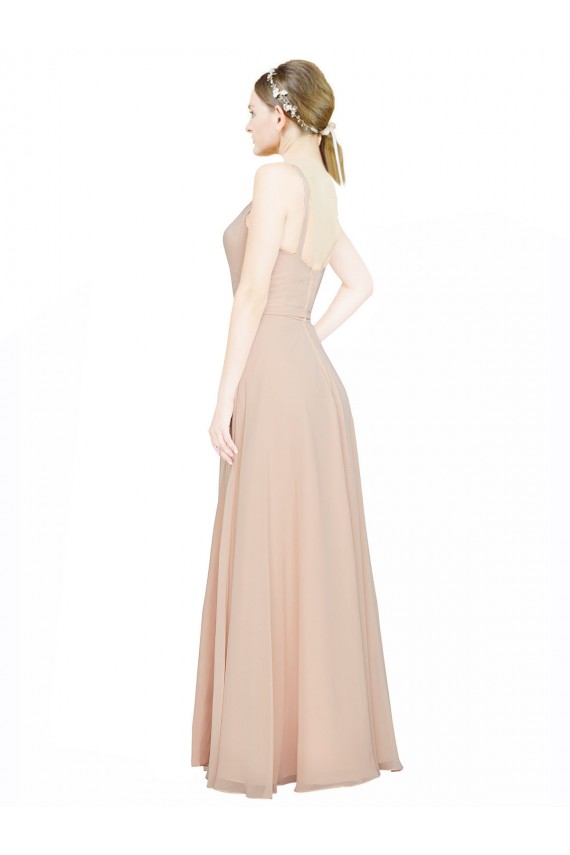 Buy Chiffon Bridesmaids Dress with Matching Chiffon Tie Sash UK