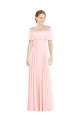 Buy Off the Shoulder Long Bridesmaid Dress With Ruffle Overlay UK