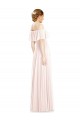 Buy Off the Shoulder Long Bridesmaid Dress With Ruffle Overlay UK