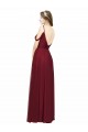 Buy Off the Shoulder V-Neck Petite Chiffon Bridesmaid Dress with Open Back UK