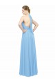Buy Keyhole Front Sheath Chiffon Bridesmaid Dress with Open Tie Back UK