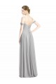 Buy Off the Shoulder Long Chiffon Bridesmaid Dress with Ruched Bodice UK