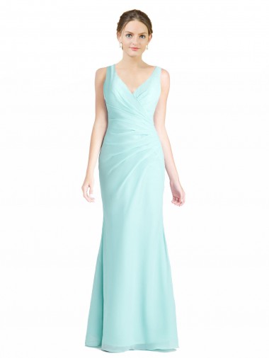 Buy Ruched Bodice Sweetheart Chiffon Bridesmaid Dress with Lace Back UK