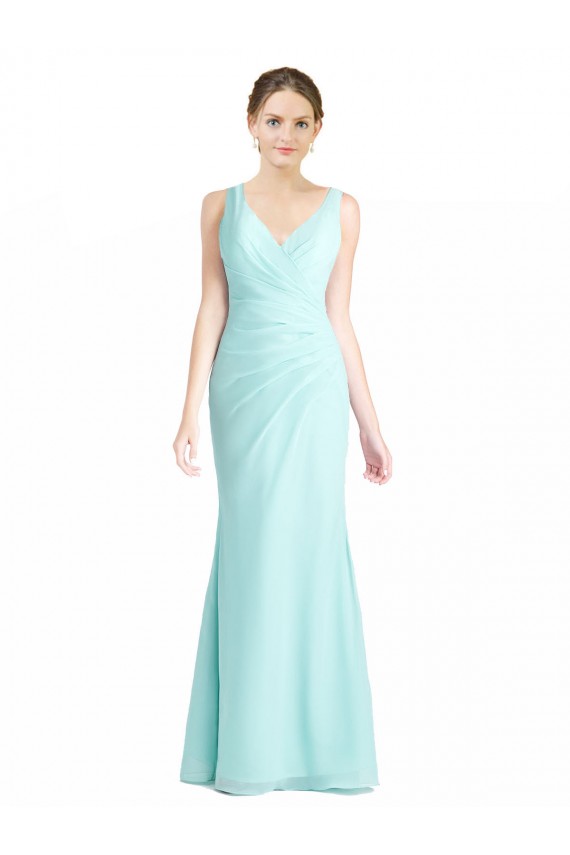 Buy Ruched Bodice Sweetheart Chiffon Bridesmaid Dress with Lace Back UK