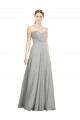 Buy Sweetheart Strapless Draped Long Chiffon Bridesmaid Dress UK