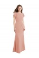 Buy Cap Sleeves Long Chiffon Bridesmaid Dress / Prom Dress with Low V-Back UK