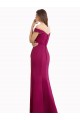 Buy Off the Shoulder Chiffon Bridesmaid Dress with Lace Appliques and Front Slit UK