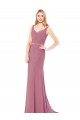 Buy Long Slim Chiffon Bridesmaid Dress / Prom Dress with Beaded Waist UK