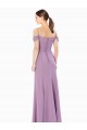 Buy Draped Off the Shoulder Sweetheart Chiffon Bridesmaid Dress with Button Back UK