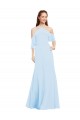 Buy Chiffon Halter Neck Bridesmaids Dress with Flounced Neckline UK