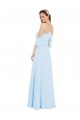 Buy Chiffon Halter Neck Bridesmaids Dress with Flounced Neckline UK