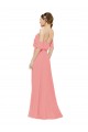Buy Draped Off the Shoulder Sleeves Chiffon Bridesmaid Dress UK