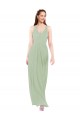 Buy Feminine Chiffon Bridesmaid Dress with Ruching and V-Neckline UK