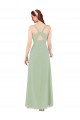 Buy Feminine Chiffon Bridesmaid Dress with Ruching and V-Neckline UK