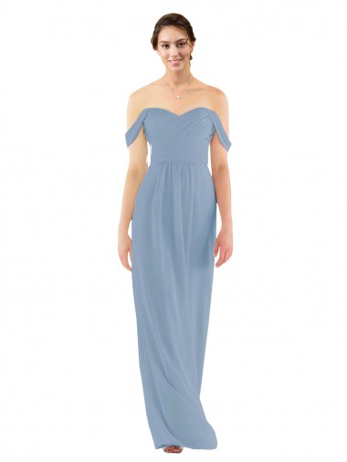 Buy Sweetheart Neckline Chiffon Off-the-Shoulder Bridesmaid Dress UK