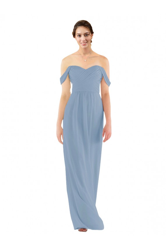 Buy Sweetheart Neckline Chiffon Off-the-Shoulder Bridesmaid Dress UK