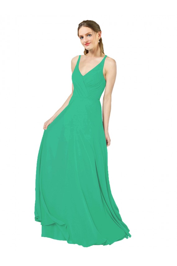 Buy Classic Chiffon Bridesmaid Dress with Lace-Up Back UK