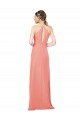 Buy Modern Long Chiffon Bridesmaid Dress with Keyhole Back UK