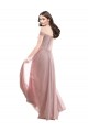 Buy Floor Length Chantilly Lace Off the Shoulder Chiffon Bridesmaid Dress UK