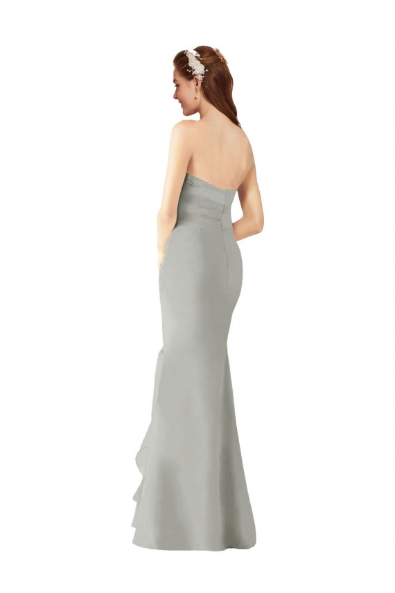 Buy Strapless Chiffon Bridesmaids Dress with Sweetheart Neckline UK