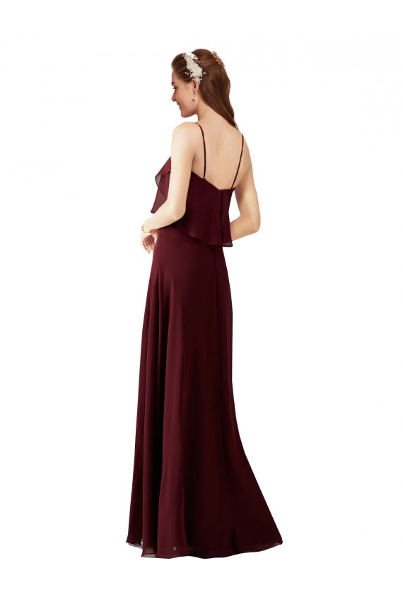 Buy Chiffon Bridesmaids Dress with Spaghetti Straps UK