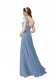 Buy Chiffon Bridesmaids Dress with Ruffle Neckline UK